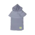 Imperméable gris pour animal avec capuche et design réfléchissant, cape étanche pour les chiens. - S / Gris Réfléchissant