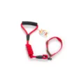 Red pet leash and collar set with comfortable foam handle and durable metal hook for dogs. - Red Leash and Collar Set