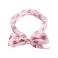 Rosa Erdbeeren Print Haustier Kuehlhalsband mit niedlicher Schleife fuer Sommerhitze. - M: 90 cm / Rosa Erdbeere
