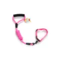 Pink pet dog leash and collar set with comfortable foam handle and durable metal clasp for walks. - Pink Leash and Collar Set