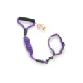 Purple dog leash and collar set, durable pet walking rope with comfortable foam handle. - Purple Leash and Collar Set