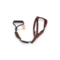 Brown Pet Dog Leash and Harness Set Adjustable Training Walking Rope Soft Handle - Coffee Brown Leash and Harness Set