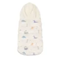 Niedliche Dinosaurier Print Haustier Winter Daunenweste mit warmer Kapuze für Hunde - S / Weiß