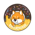 Süßes Cartoon Shiba Inu Donut runder Fußmatten Design, weicher Kristallkissen Teppich. - Durchmesser: 60 cm / Brauner Donut