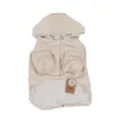 Imperméable beige pour animal de compagnie avec capuche, idéal pour petits chiens en plein air. - S / Blanc Cassé