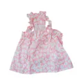 Süsses rosa Hundekleid mit Blumen und Rüschen, atmungsaktive Sommer Haustier Kleidung. - S / Rosa