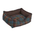 Verdichtetes kariertes Haustier Hundebett warm waschbar Winterwelpen Katzen Schlafmatte - M: 55*45*23 / Braunes Karomuster