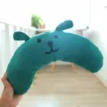 Green cartoon dog shaped plush pillow cute pea pillow soft sleeping support cushion for home - Forest Green
