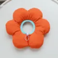 Cute orange flower pet elizabethan collar for dogs and cats soft anti lick cone pillow - S (Fits Neck 15-20cm) / Pumpkin Orange