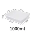 Clear plastic dumpling storage box 1000ml, food grade kitchen refrigerator container with lid. - 1000ml Dumpling Box