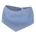 Blue and white striped pet bandana for cats and dogs with convenient snap button. - Blue and White Stripes