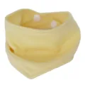 Plain yellow pet bib bandana with white snap buttons, soft cotton fabric, cute daily pet accessory. - Soft Goose Yellow