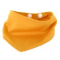 Solid mustard yellow pet bandana dog saliva towel with snap buttons for daily wear - Warm Ginger Yellow