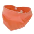 Solid color pet bandana with snap buttons, comfortable cotton dog bib for daily wear. - Sweet Pumpkin Orange