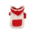 Süßer Haustier Winter Hoodie Hundepullover warme Fleecebekleidung mit Kapuze und Tasche. - S / Rot