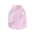 Lila Haustier Rollkragen T-Shirt für Hunde im Frühling Herbst mit süßem Blumen-Dekor, weicher Stoff. - S / Lila