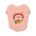 Rosa Fleece Haustier Hundepullover Winter warme Welpen Kleidung süße französische Bulldogge - S / Rosa