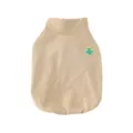 Khaki Haustier Rollkragen Shirt mit Kaktus Aufnäher, Weiche Hundekleidung für Frühling Herbst - S / Beigegrau