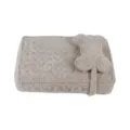 Beige Plüsch Haustierbett mit Knochenkissen, weiches Kaninchenfleece Hundekissen vier Jahreszeiten. - Rundes Kissen S: 60 cm / Milchtee Beige