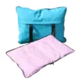 Klappbare Haustier-Campingmatte und Aufbewahrungstasche, rosa Kissen mit blauer Tasche. - M / Blau + Lila