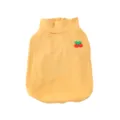 Gelbes Haustier Rollkragen Hundeshirt mit roter Kirsche Dekoration, weiche Herbstkleidung. - S / Gelb
