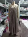 Women Summer Halter Long Dress Casual Bohemian V-Neck Adjustable Straps Maxi Dress - S / Beige Apricot