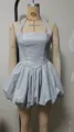 Sexy halter glitter party dress women fashion street slim fit sequin bubble dress - S / Silver