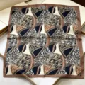 French old money style square silk scarf detail, elegant 70cm imitation silk neck accessory. - HX-20