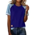 S / Hauts / Style Patchwork Denim Bleu Foncé (WTA420)