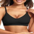 Comfortable seamless push-up bra for women, buttery soft wire-free everyday wear in classic black. - S / Black