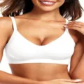 Women seamless wireless push up bra comfortable soft daily undergarment white color - S / White