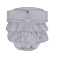 grey ruffled pet sanitary pants dog diaper washable cute puppy briefs female dog underwear - S / Gray