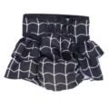 Black white spiderweb pattern pet dog sanitary pants ruffles physiological diaper shorts. - XS / Black Spider Web