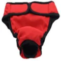 Red dog physiological pants large female dog sanitary diaper adjustable pet underwear - XS / Festive Red