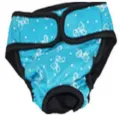 Pantaloni sanitari per cani femmina pannolini per calore cuccioli con grazioso fiocco blu. - Fiocco Blu