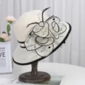 Elegant women lace sun hat summer breathable beach hat foldable chic floral sun protection hat - M (56-58cm) / Beige Black Brim Lace Beige Flower