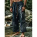 3XL / Dark Fabric White Rune Print Style(AK-0707-17)