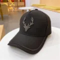 Black rhinestone deer head baseball cap for women, stylish sunshade dad hat for summer. - M (56-58cm) / Black