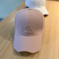 Women's trendy pink embroidered baseball cap with curved brim, stylish summer streetwear. - Adjustable / Pink