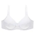 Plus size seamless smooth white bra with comfortable support and adjustable straps for women - 36/80C / White