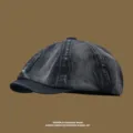 Vintage Jeans Newsboy Καπέλο Ρετρό Ζωγράφος Streetwear Casual Καπέλο Ηλίου Γυναίκες Άνδρες - M (56-58cm) / Μαύρο
