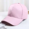 Berretto da baseball in pelle rosa, elegante cappellino unito in PU per donna e uomo. - M（56-58cm） / Rosa