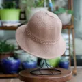 Chapeau bob en tricot pour femme printemps été décontracté pliable protection solaire - Réglable (54-59cm) / Kaki
