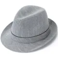 Sombrero Fedora Gris Hombre Verano Sombrero De Sol Malla Transpirable Proteccion - L (59-60cm) / Gris (estilo cuatro estaciones)