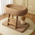Tiragraffi verticale per gatti con scala, casa per gatti in cartone ondulato per animali. - Predefinito / Tiragraffi in sisal intrecciato - Cuccia ovale grande, tutte le stagioni