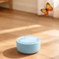 Giocattolo per gatti elettronico automatico con farfalla rotante, divertente accessorio. - Bacchetta automatica per gatti / Blu