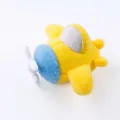 Peluche aeroplano giocattolo per cani interattivo morbido carino giallo blu per cani di piccola taglia - Piccolo Navigatore Stellare