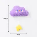Giocattolo per animali in peluche nuvola viola con ciondolo a goccia gialla, da masticare, 17.5x14cm - Temporale
