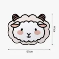 Adesivo tiragraffi per gatti a forma di pecora carina resistente variante rosa. - Lamb