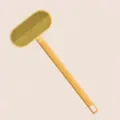 Spazzola di rimozione peli gialla per animali con design a zampa, strumento per divano. - Spazzola per Pulizia a Manico Lungo / Giallo